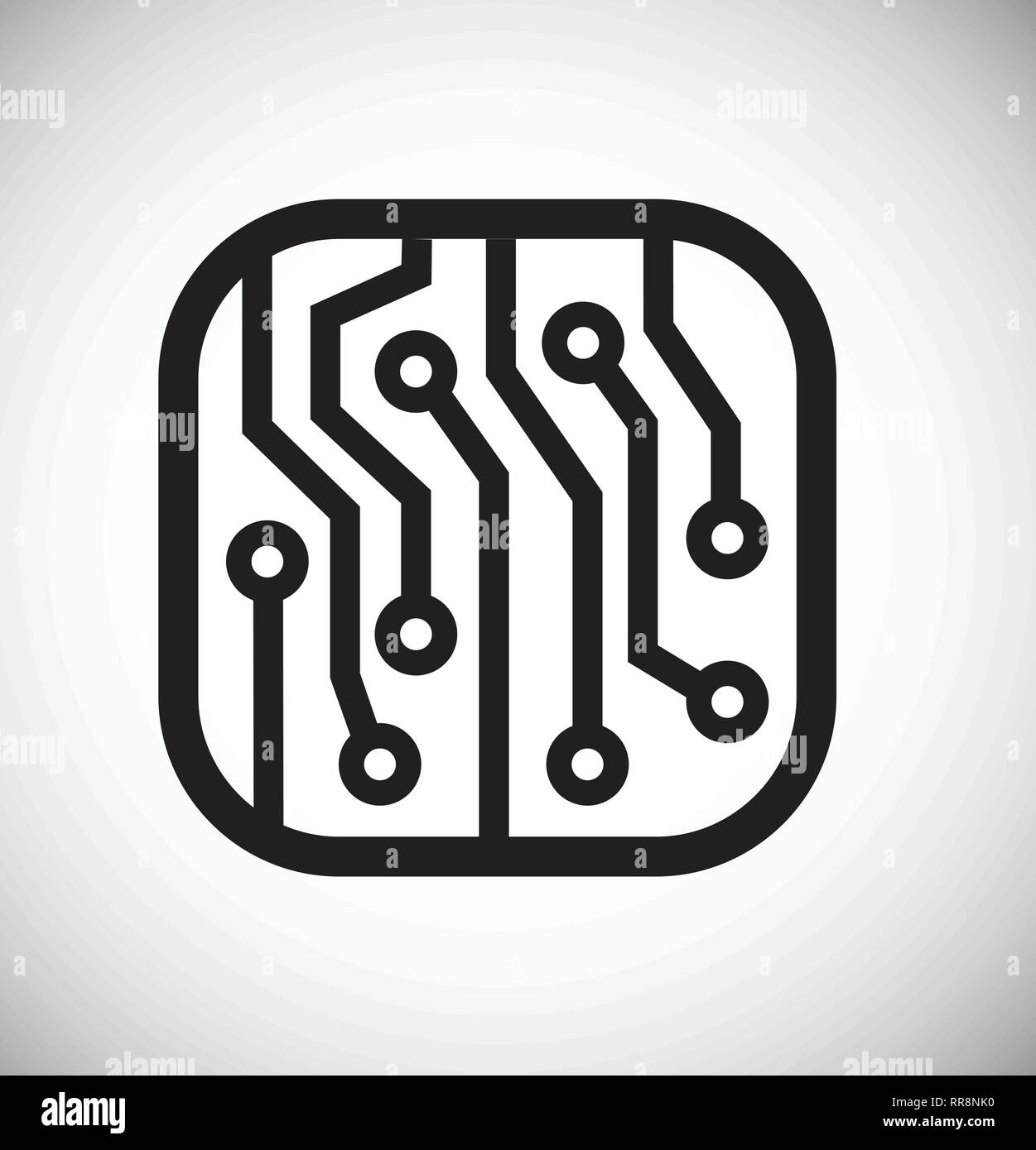 Circuit électronique icône sur fond blanc pour la conception graphique et web, simple signe vecteur moderne. Concept de l'Internet. Symbole à la mode pour la conception de site web site web application mobile ou bouton. Illustration de Vecteur