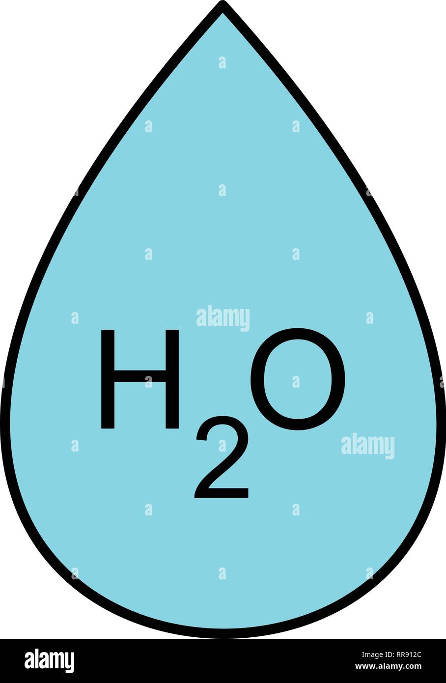 H2O Icône vecteur vecteur icône de signe l'illustration de l ...
