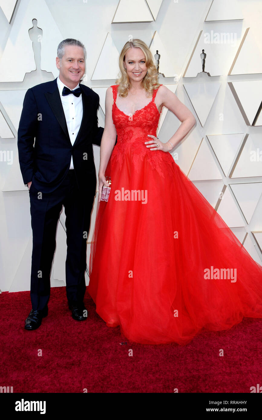 Los Angeles, USA. Feb 24, 2019. Lynette Howell Taylor et son mari Graham Taylor participant à la 91e annuelle des Academy Awards à Hollywood & Highland Center le 24 février 2019 à Hollywood, Californie. Credit : Geisler-Fotopress GmbH/Alamy Live News Banque D'Images