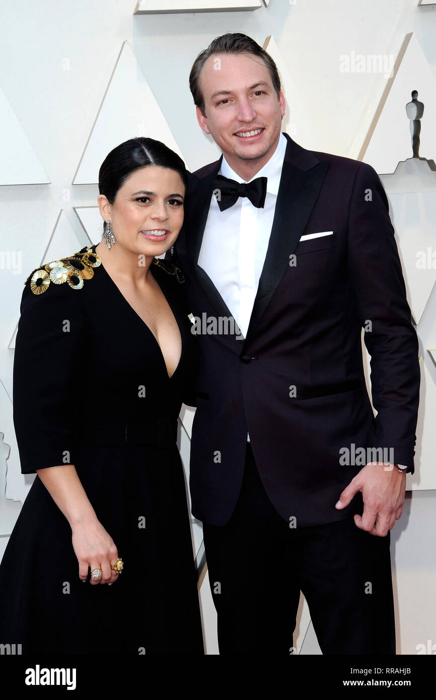 Los Angeles, USA. Feb 24, 2019. Gabriela Rodriguez et Nicolas Celis participant à la 91e annuelle des Academy Awards à Hollywood & Highland Center le 24 février 2019 à Hollywood, Californie. Credit : Geisler-Fotopress GmbH/Alamy Live News Banque D'Images