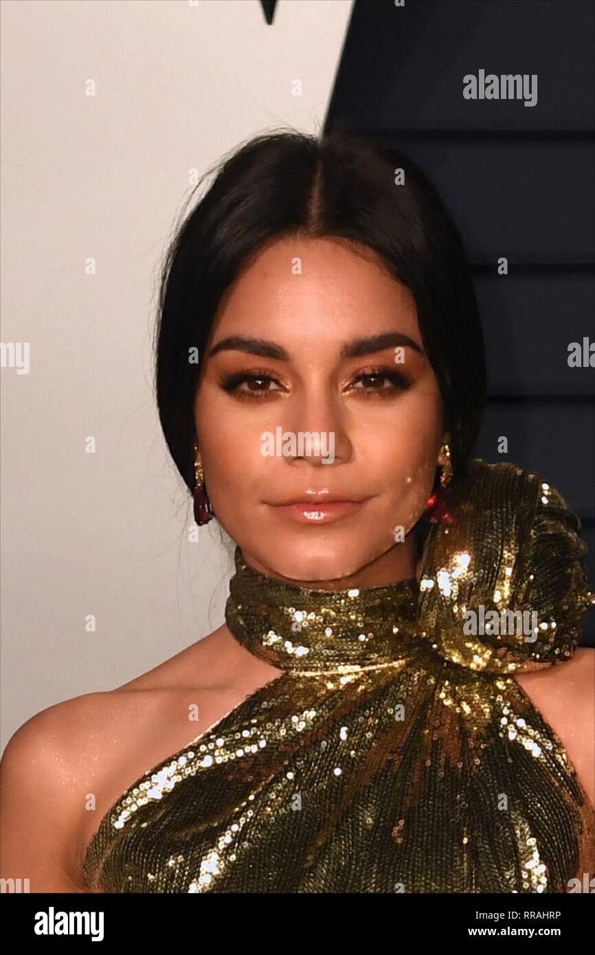 Los Angeles, USA. Feb 24, 2019. LOS ANGELES, CA - le 24 février : Vanessa Hudgens à la Vanity Fair Oscar Party le 24 février 2019 à Los Angeles, Californie. Credit : Imagespace/Alamy Live News Banque D'Images