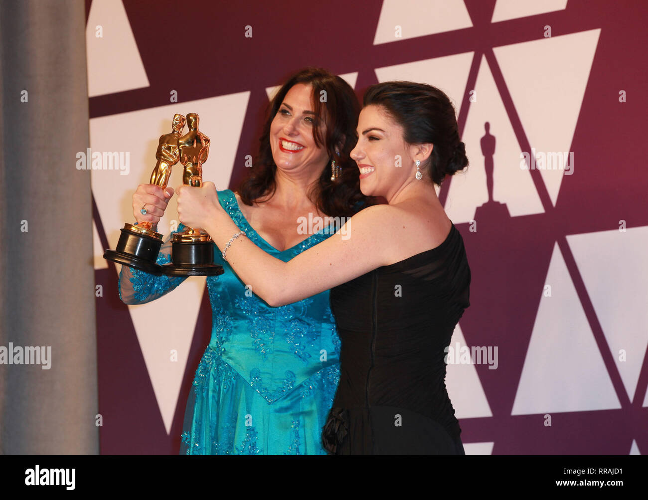 Hollywood, Californie, USA. Feb 25, 2019. 24 février 2019 - Hollywood, Californie -Rayka Zehtabchi et Melissa Berton. 91e Academy Awards annuels présentés par l'Academy of Motion Picture Arts and Sciences tenue à Hollywood & Highland Center. Crédit photo : Theresa Shirriff/AdMedia Crédit : Theresa Shirriff/AdMedia/ZUMA/Alamy Fil Live News Banque D'Images