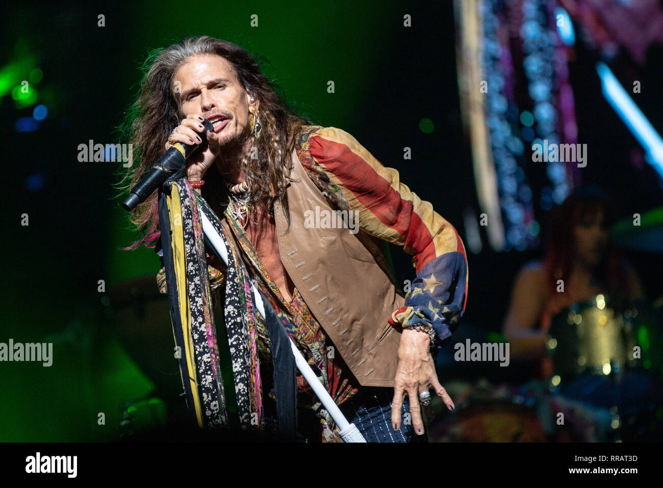 Milwaukee, Wisconsin, États-Unis. 3 juillet, 2018. STEVEN TYLER lors Summerfest Music Festival à Henry Maier Festival Park à Milwaukee, Wisconsin Crédit : Daniel DeSlover/ZUMA/Alamy Fil Live News Banque D'Images