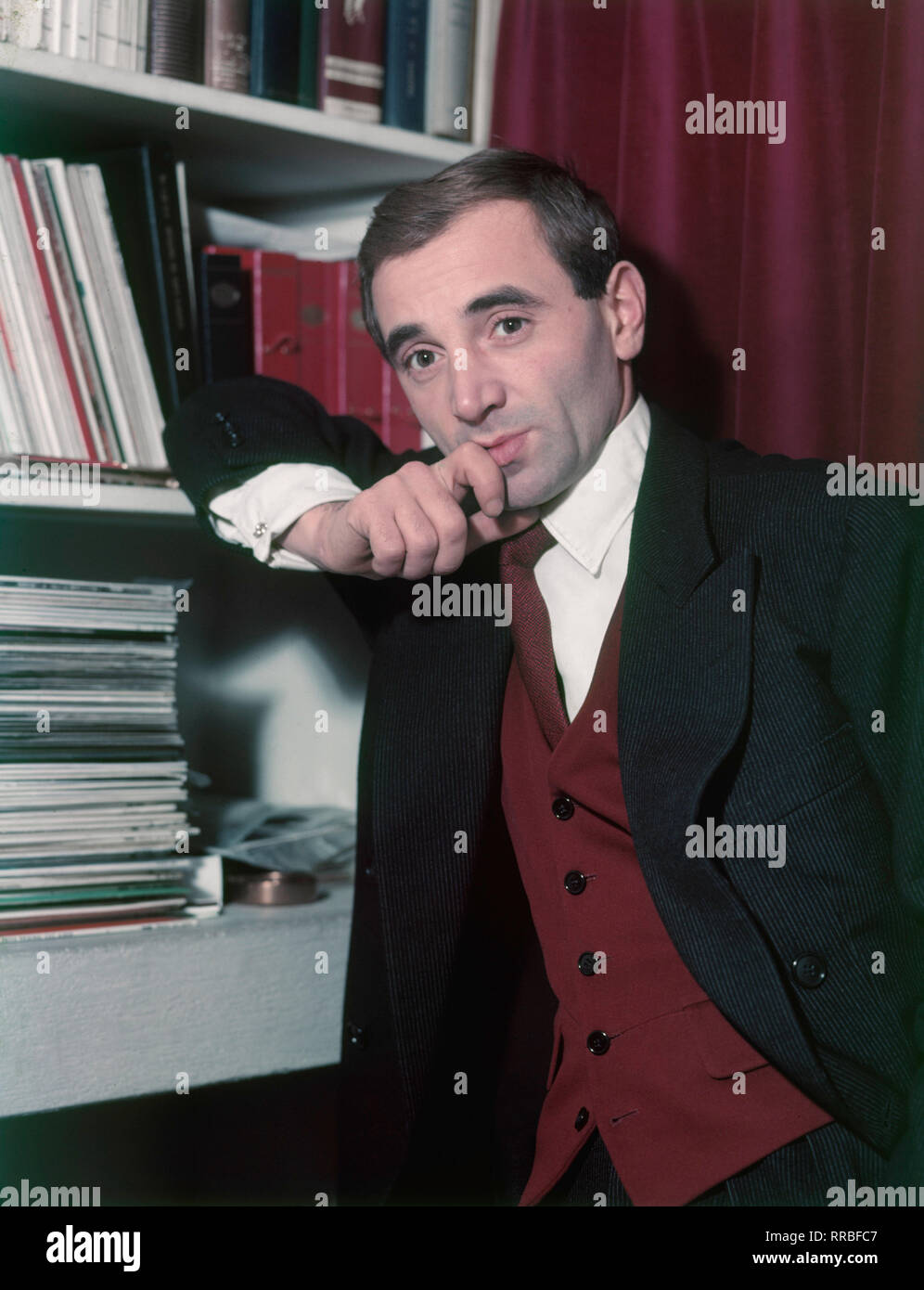 CHARLES AZNAVOUR (1960) / Überschrift : Charles Aznavour Banque D'Images
