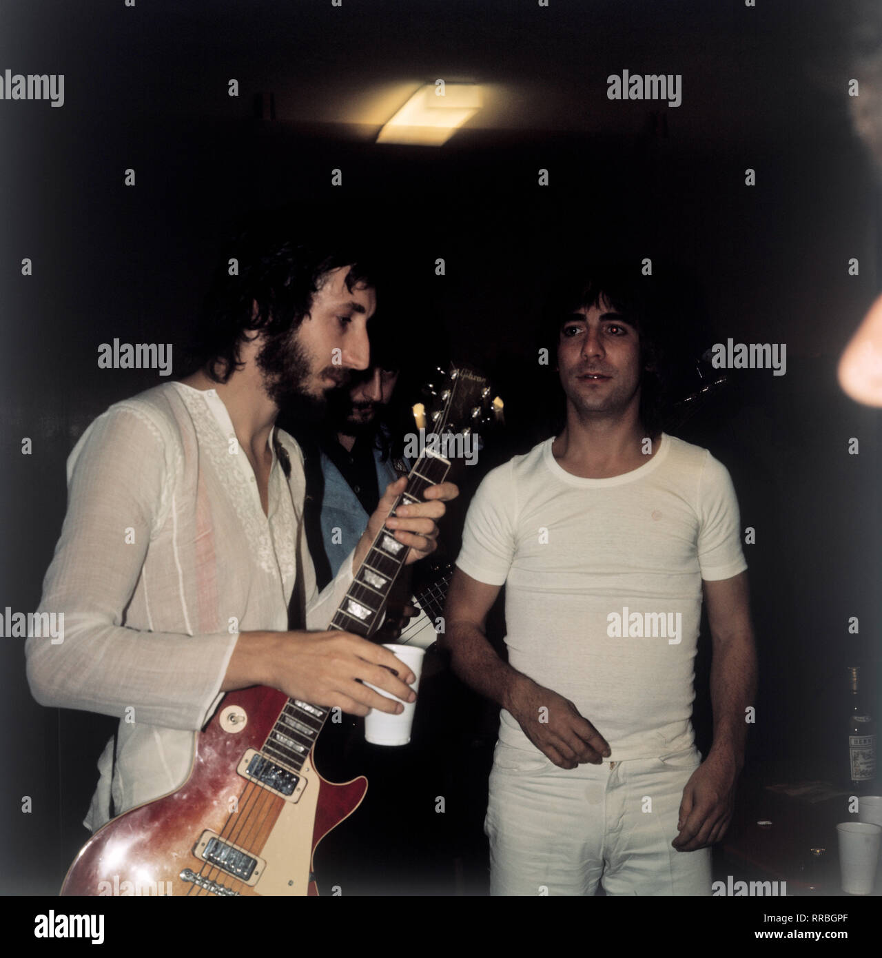 Les musiciens de rock britannique - qui, John Alec Entwistle, guitare basse, Keith Moon, le batteur (1970) / l'OMS Überschrift : Banque D'Images