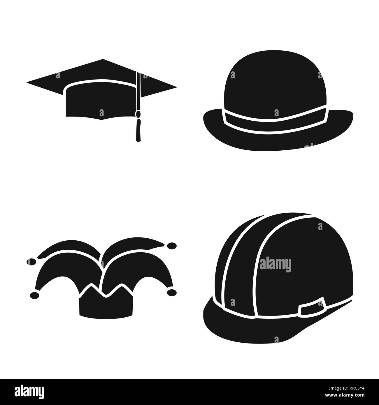 Illustration Vecteur de beanie béret et symbole. Collection de beanie et napper stock vector illustration. Illustration de Vecteur