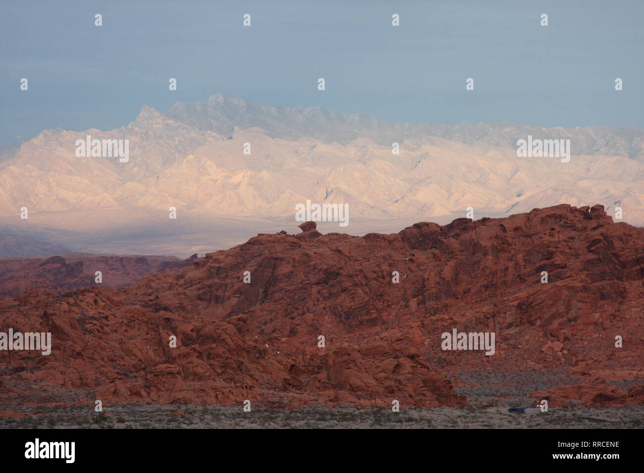 Paysage à La Vallée de Feu State Park, Nevada, USA. Banque D'Images