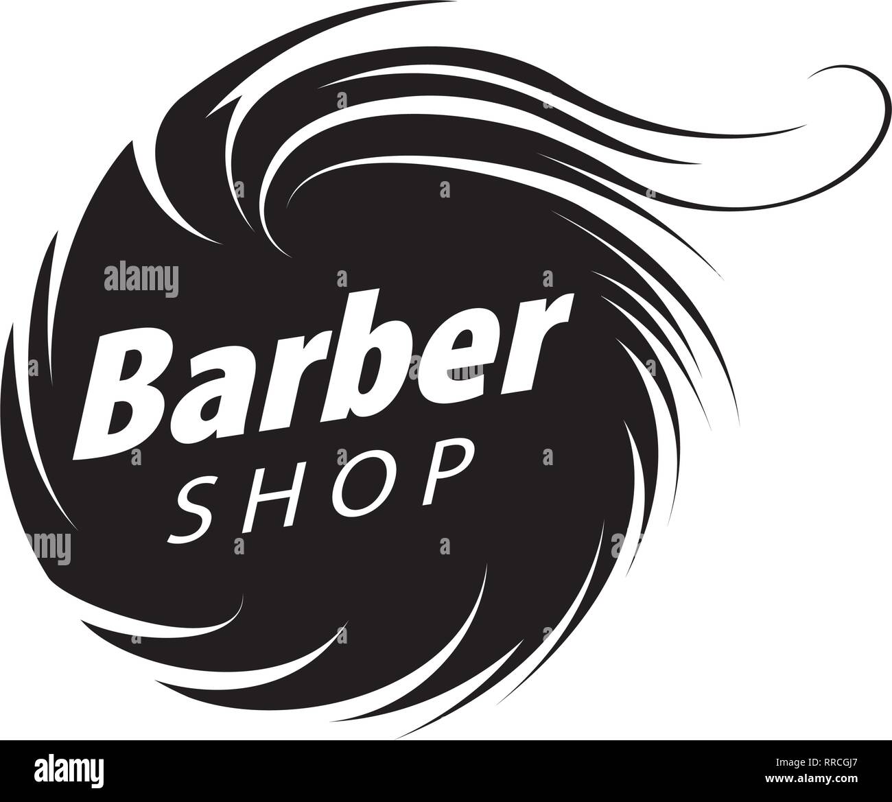 Logo abstrait pour salon de coiffure. Vector illustration Illustration de Vecteur