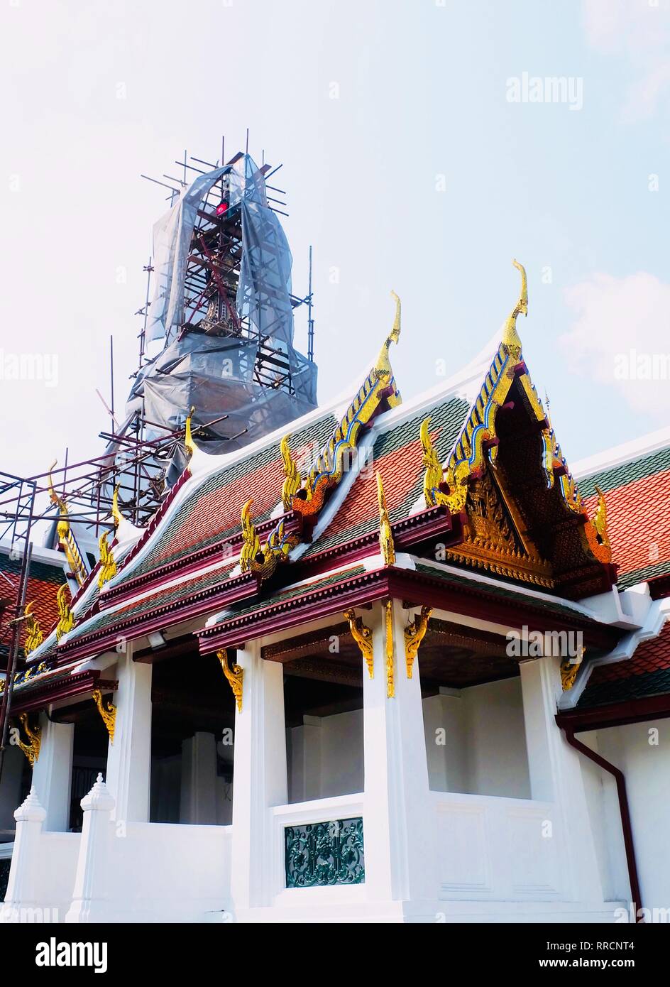 L'aire de maintenance Wat Phra Kaew Temple et le Grand Palais à Bangkok, Thaïlande. Banque D'Images