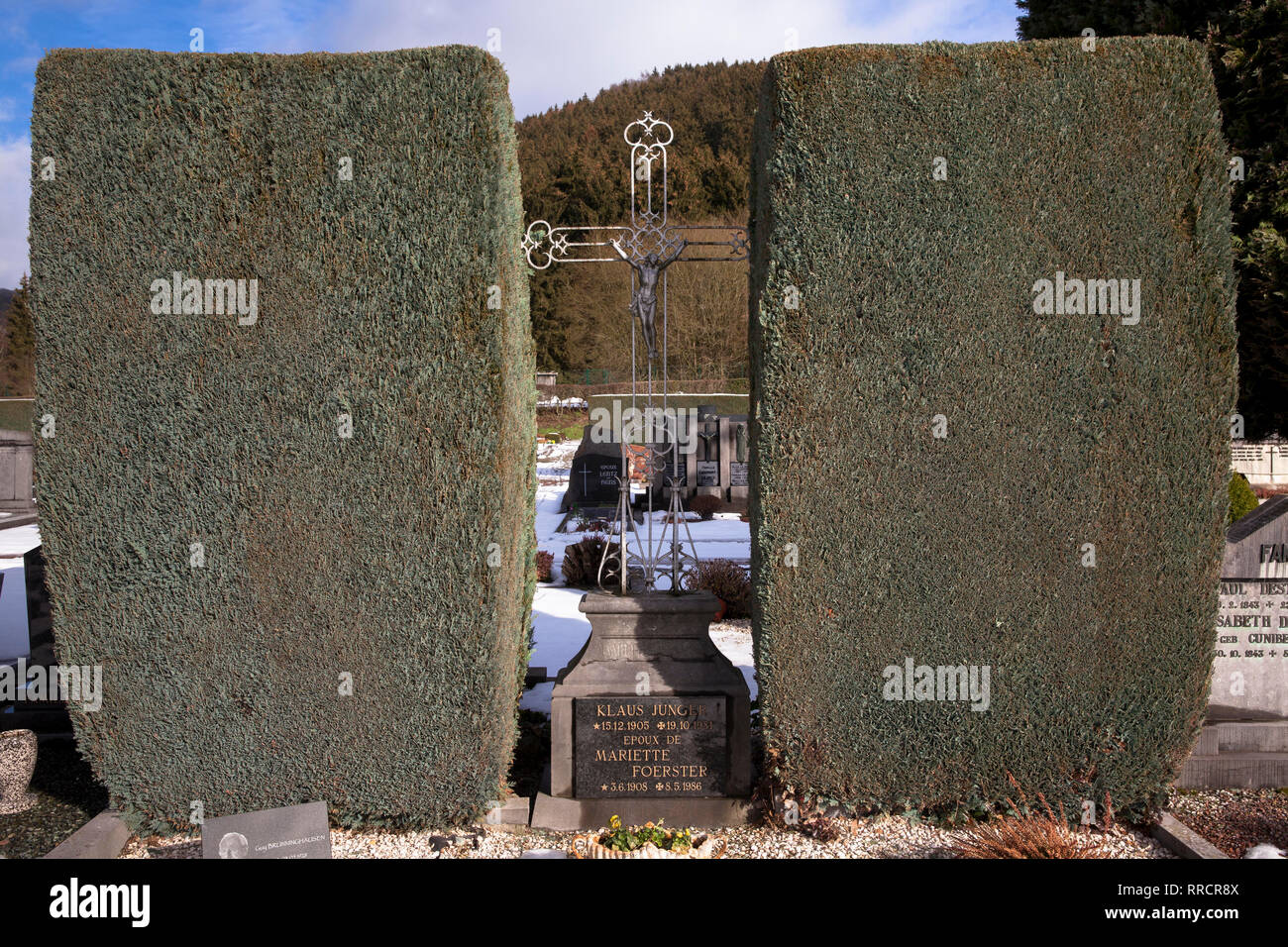 Cimetière de Malmedy, Belgique, Europe. Friedhof von Malmedy, Belgien, Europa. Banque D'Images