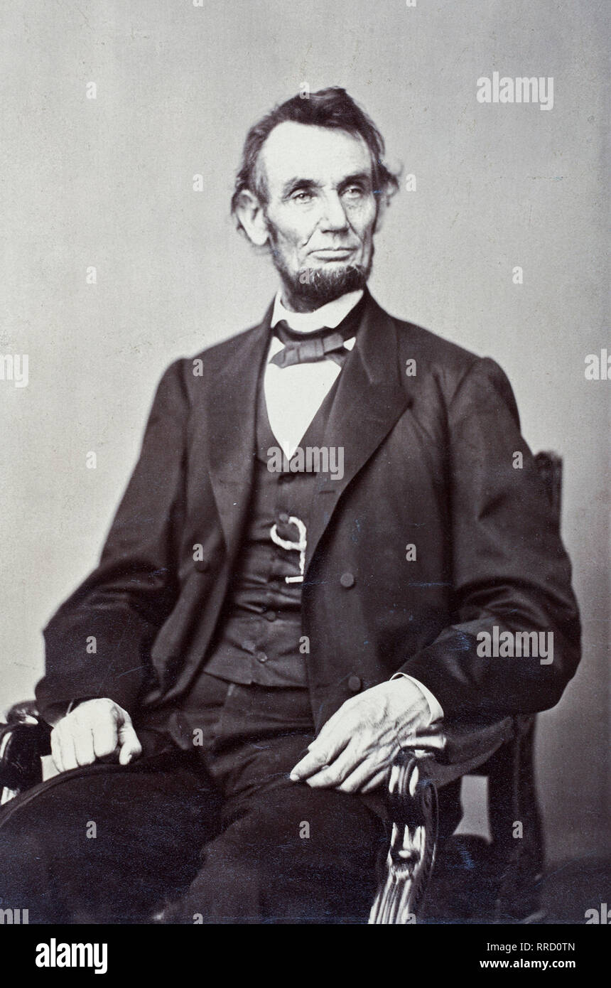 Abraham Lincoln, portrait photographique, Anthony Berger, 1864 Banque D'Images