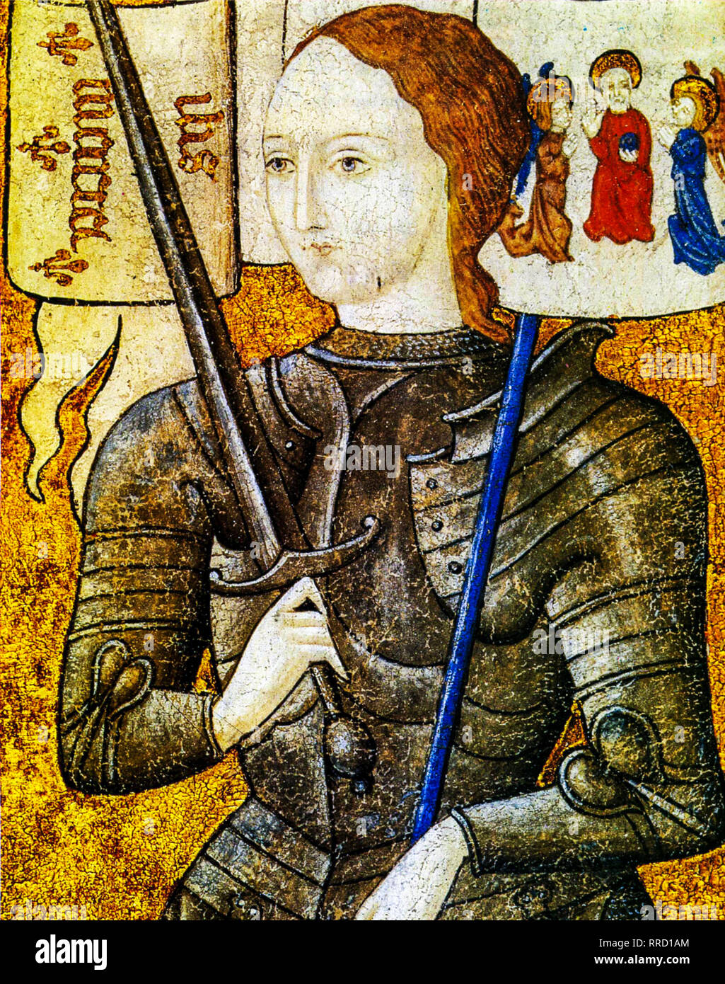 Jeanne d'Arc, peinture de portrait, vers 1450 Banque D'Images