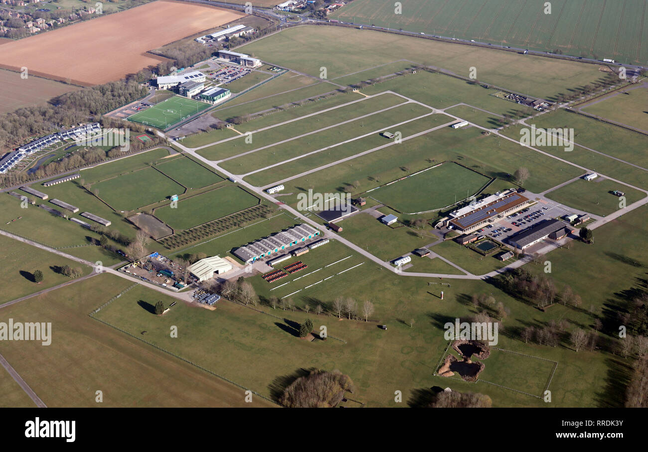 Vue aérienne du Lincolnshire Showground de Scampton près de Lincoln Banque D'Images