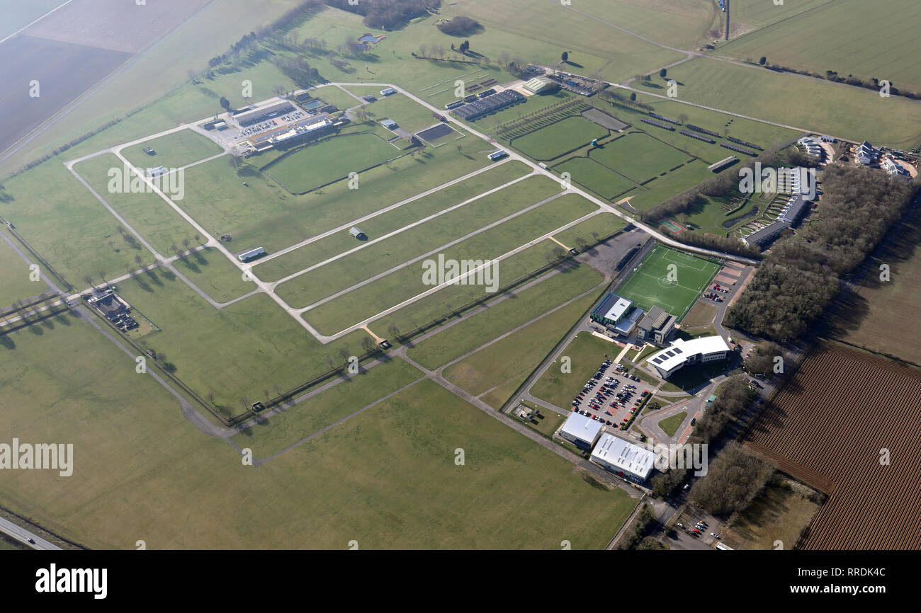 Vue aérienne du Lincolnshire Showground de Scampton près de Lincoln Banque D'Images