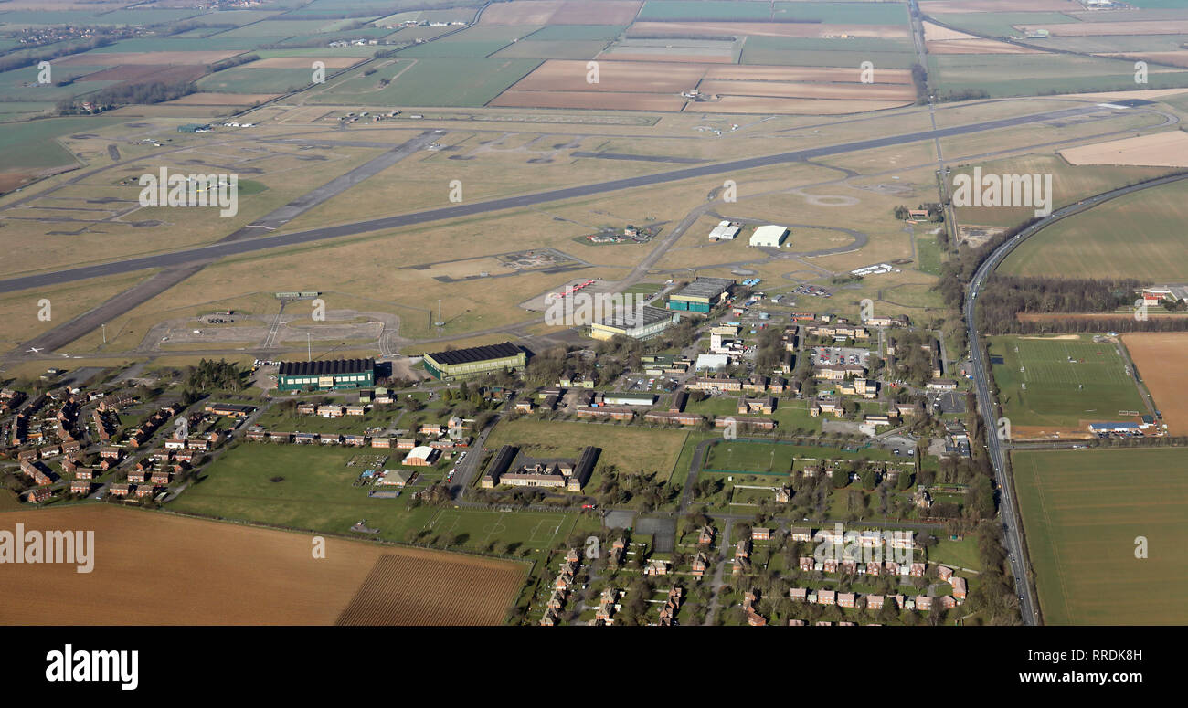 Vue aérienne de la RAF Scampton, Lincolnshire Banque D'Images