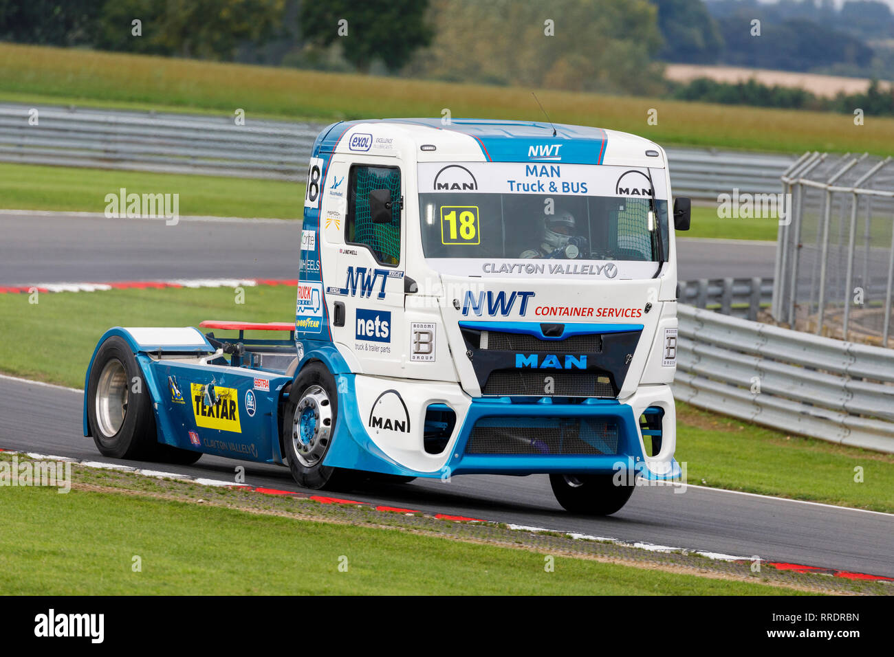 John Newell dans le MAN TGS, Division 1, 2018 Course de camion de Snetterton, Norfolk, Royaume-Uni. Banque D'Images
