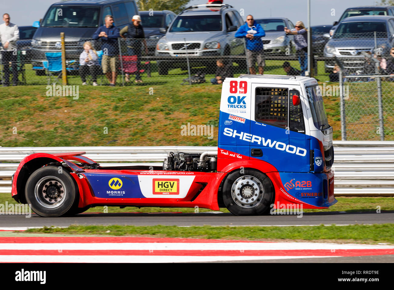 Simon Reid dans le moteur Iveco Stralis, Division 1, 2018 Course de camion de Snetterton, Norfolk, Royaume-Uni. Banque D'Images