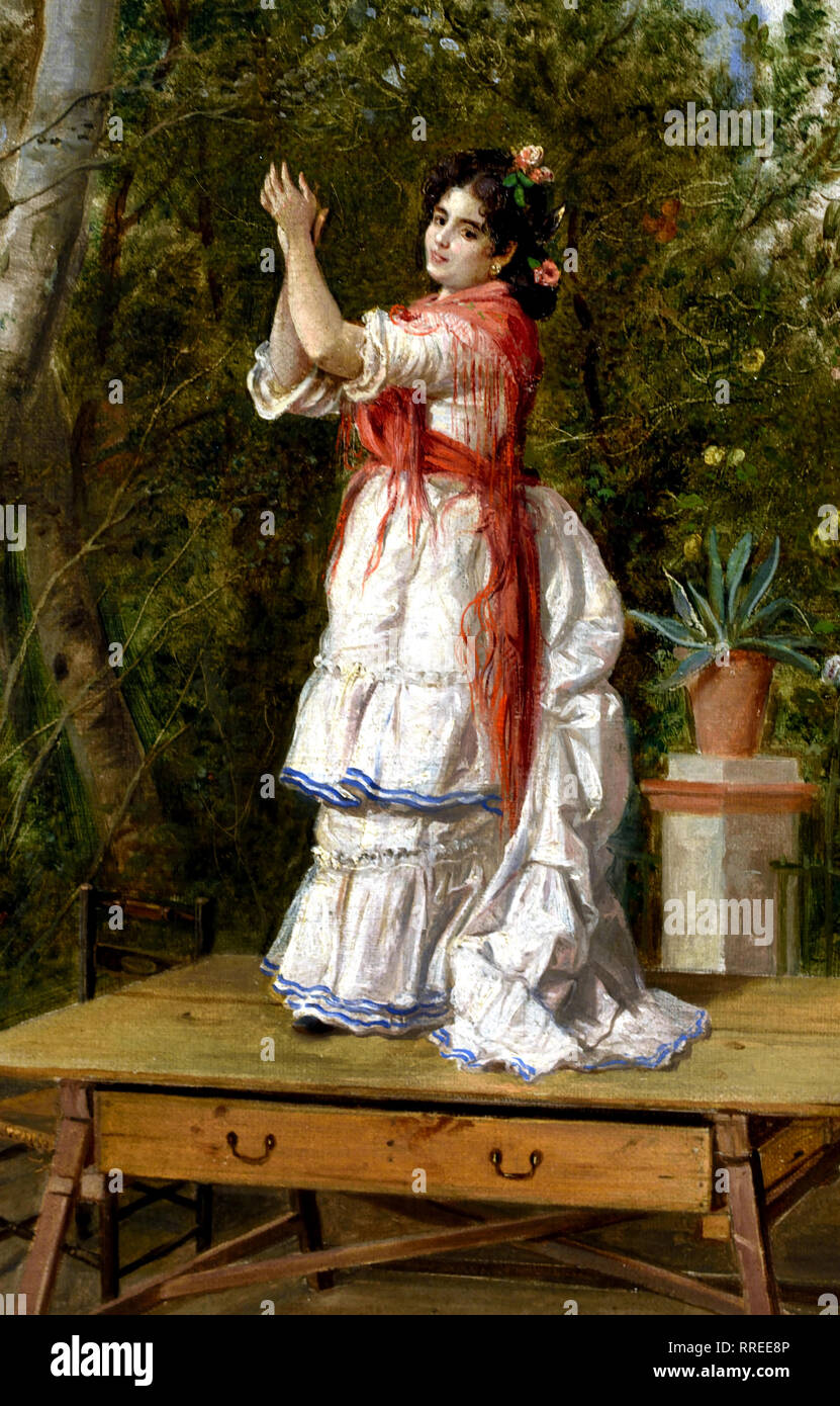 Dancing 1889, Manuel Cabral Aguado Bejarano, l'Espagne, l'espagnol. Banque D'Images