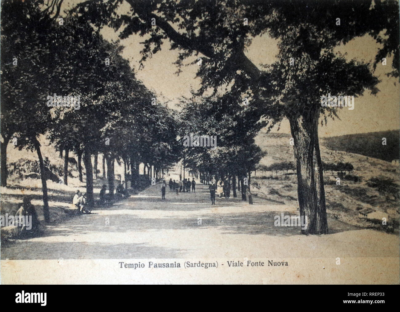 Tempio Pausania, Italie Sardaigne. Old post card 1920 sur Banque D'Images
