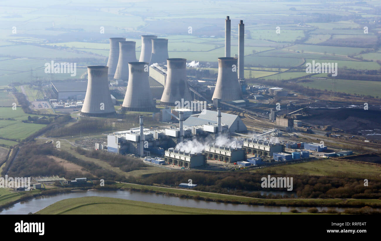 Vue aérienne de West Burton Power Station près de Gainsborough, Lincolnshire Banque D'Images