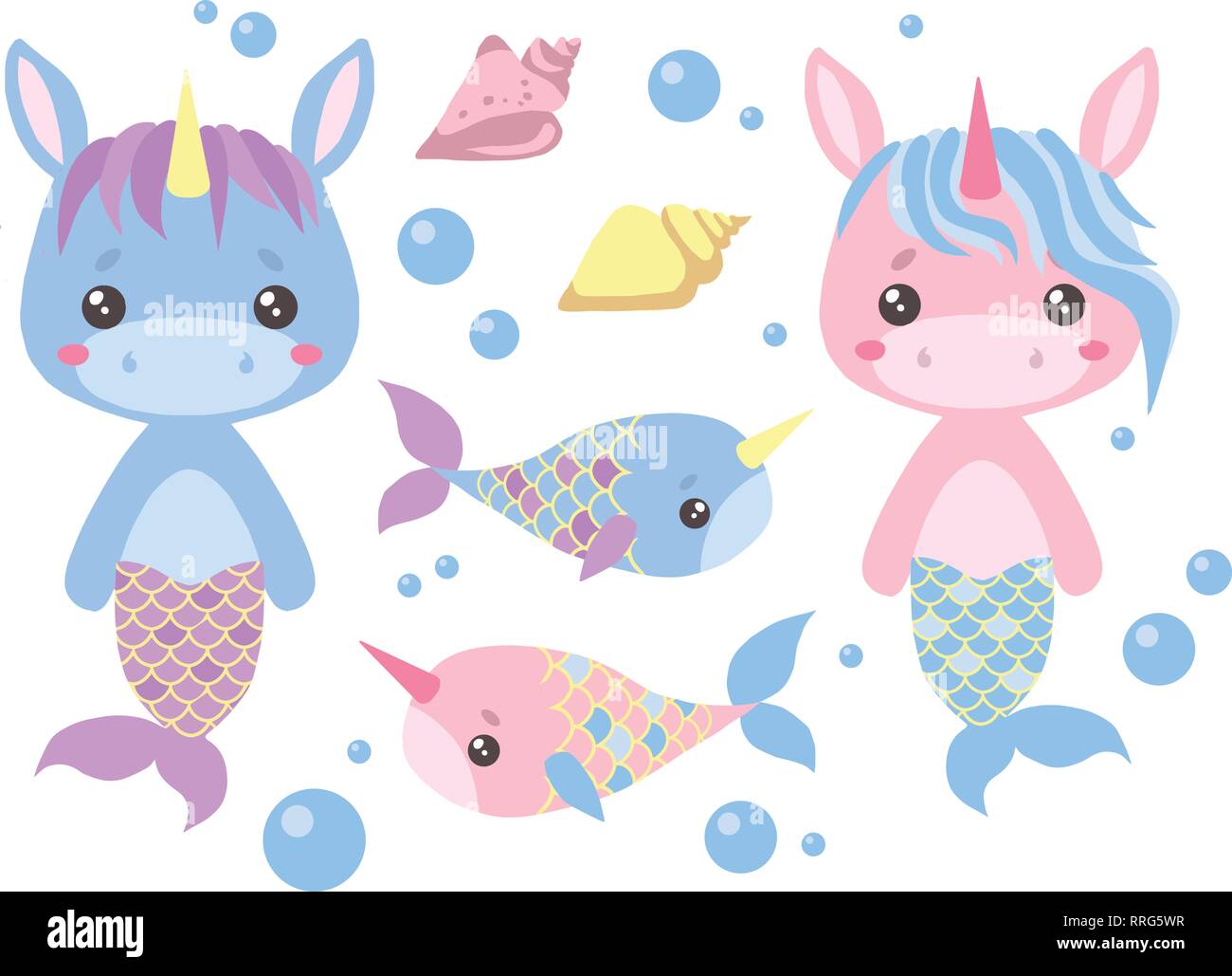 Rose Et Bleu Bebe Licorne Dessin Anime De Sirenes L Espadon Le Coquillage Et Bulles D Eau Vector Illustration Set Image Vectorielle Stock Alamy Rose Et Bleu Bebe Licorne Dessin Anime De Sirenes L Espadon Le Coquillage Et Bulles D Eau Vector Illustration Set Image Vectorielle Stock Alamy