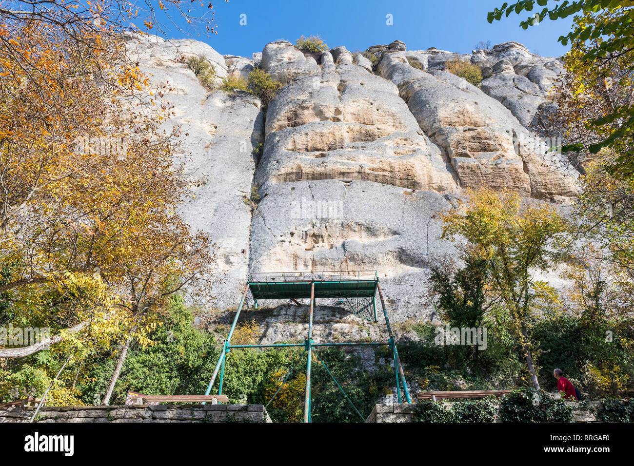 Cavalier de Madara (du Chevalier de Madara) rock soulagement, UNESCO World Heritage Site, Shumen, Bulgarie, Europe Banque D'Images