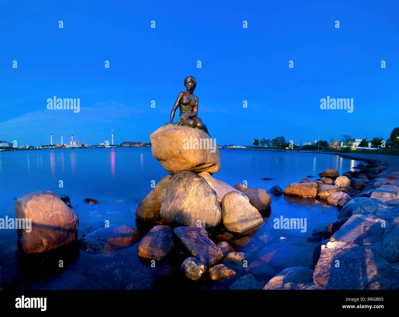 Statue de la Petite Sirène, Copenhague, Danemark, Europe Banque D'Images