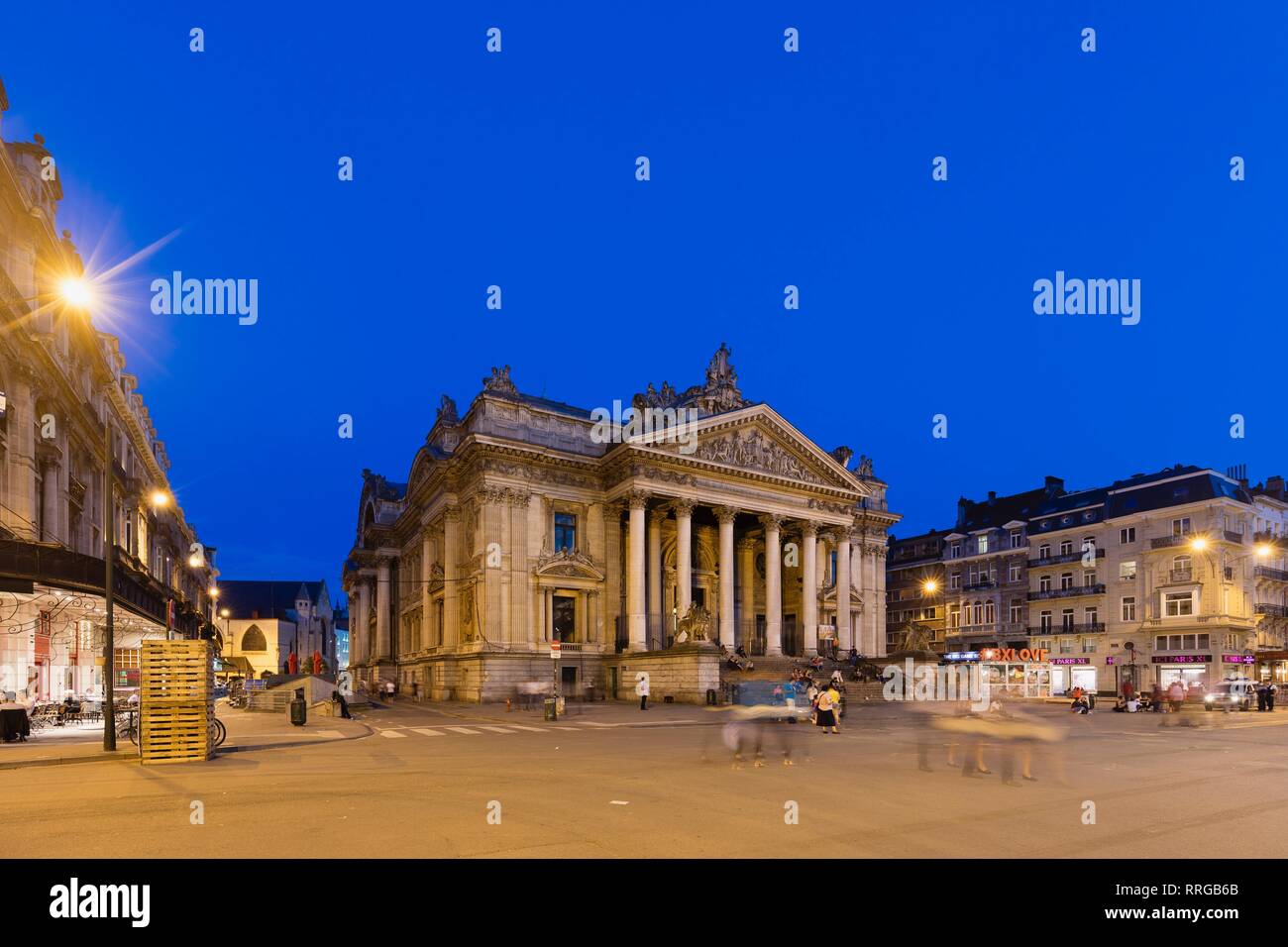 La Place de la Bourse, Bruxelles, Belgique, Europe Banque D'Images