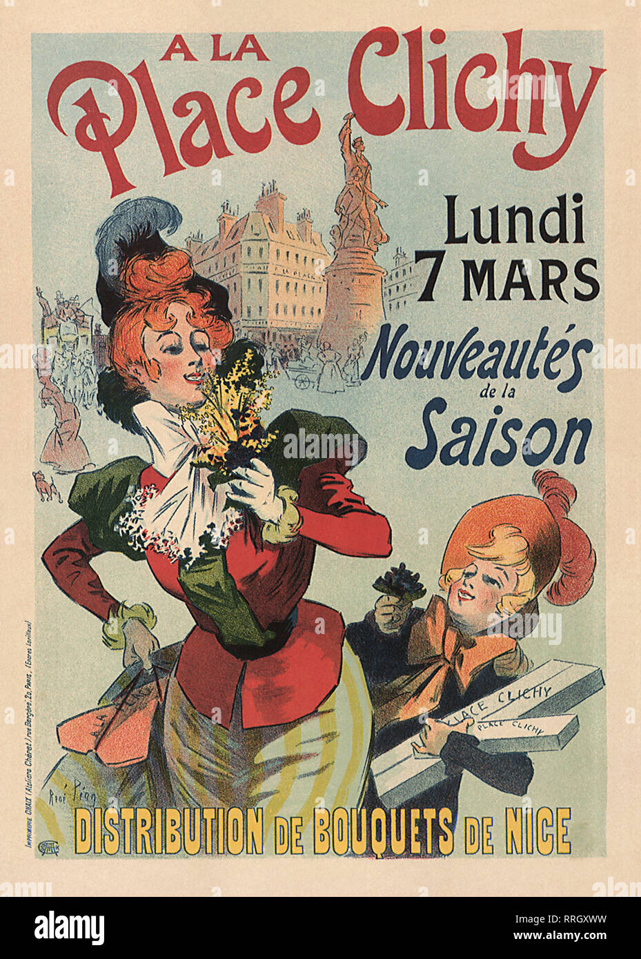 Habillé d'une femme sur votre poster. Banque D'Images