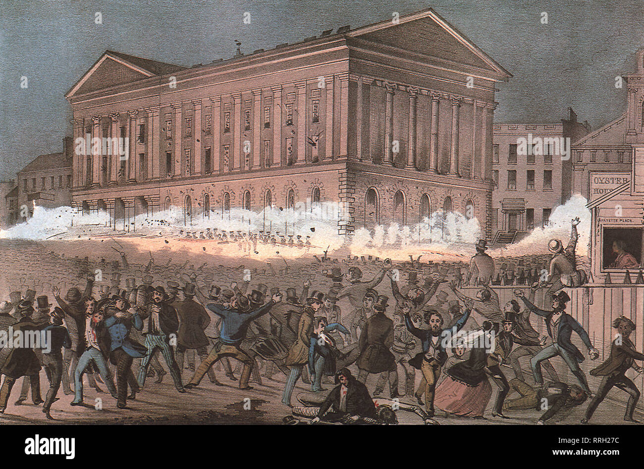 Grande émeute à l'Astor Place Opera House, New York. Banque D'Images