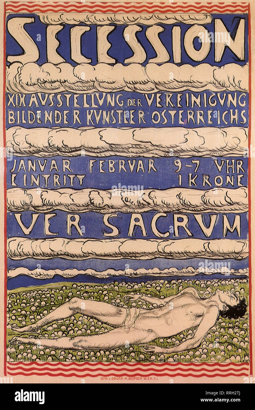 Affiche pour la 19e Exposition de la sécession. Banque D'Images