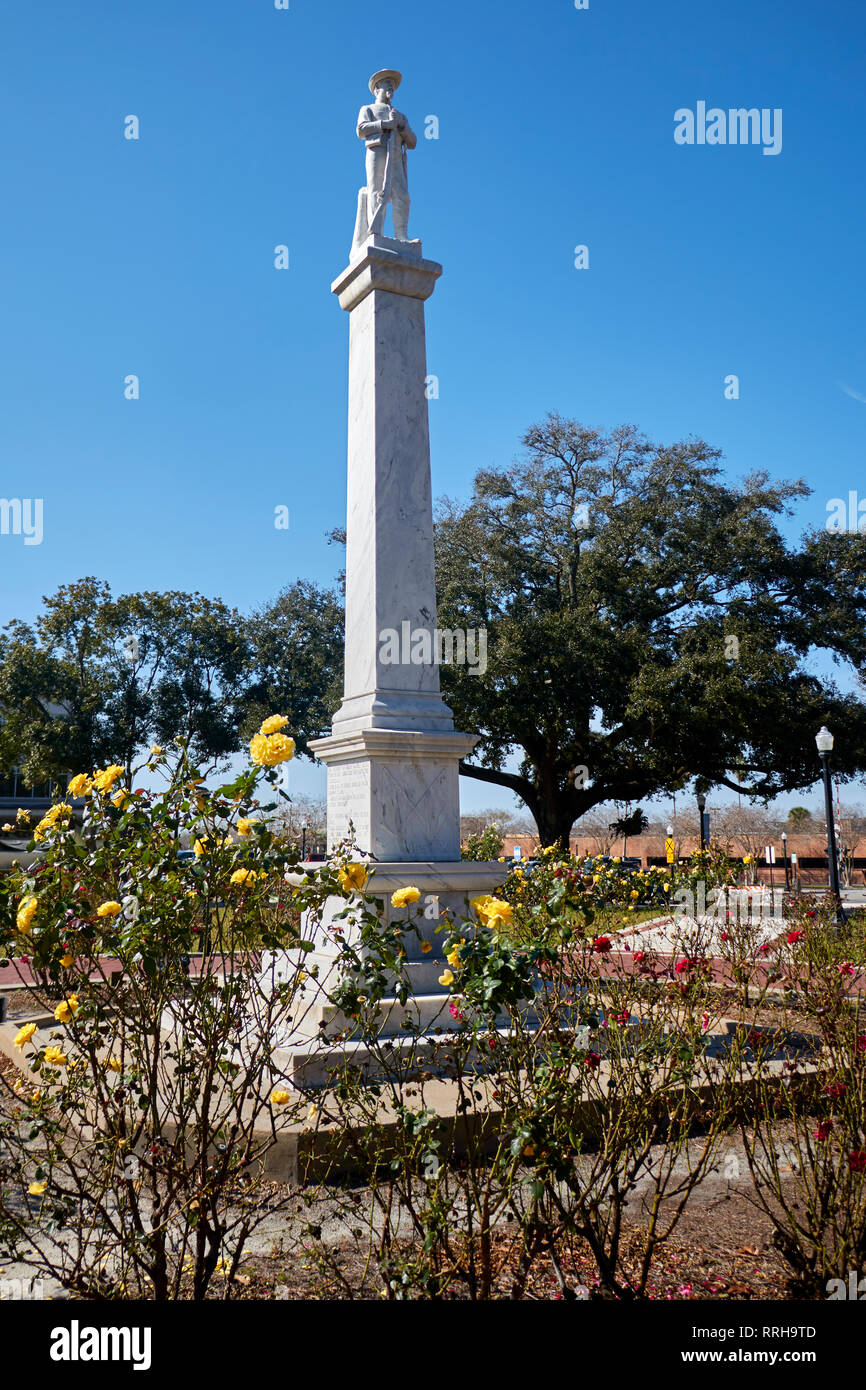 Confederate Soldier War Memorial - Lakeland, Floride Banque D'Images