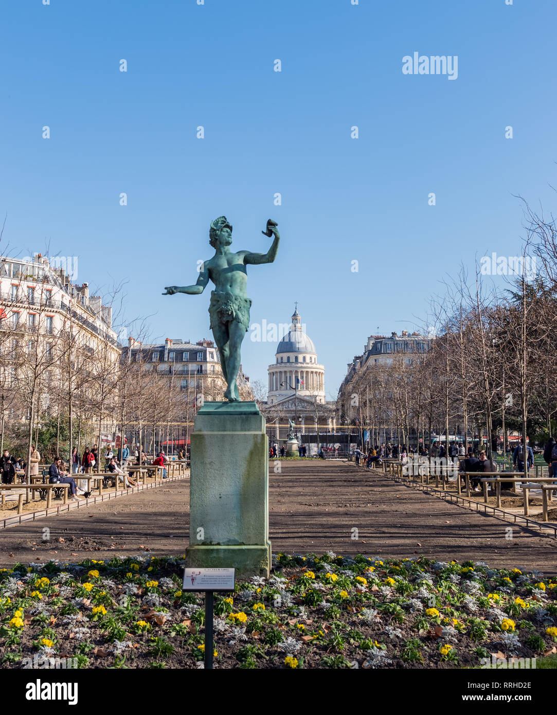 Acteur grec statue dans le jardin du Luxembourg - Paris, France Banque D'Images