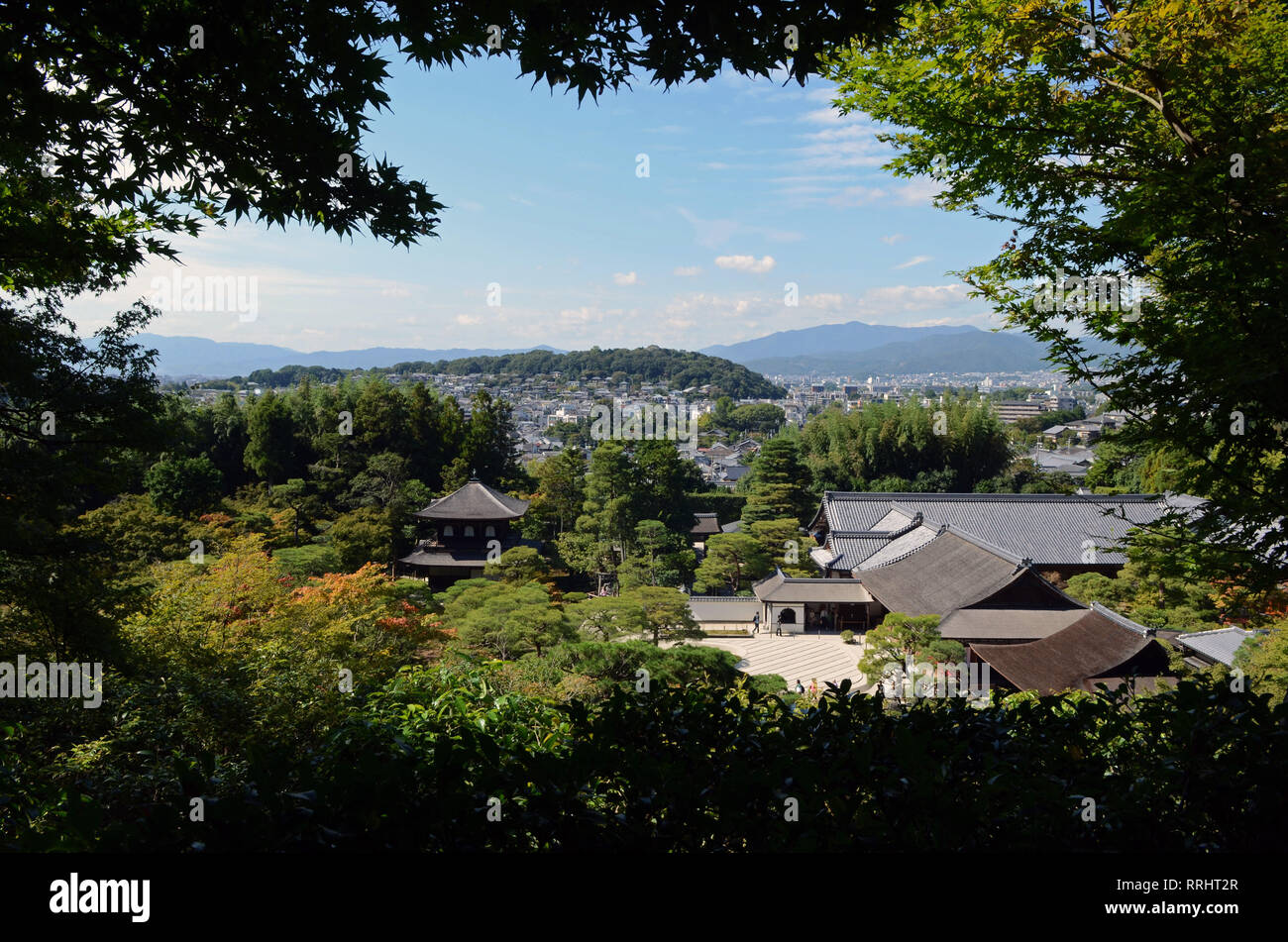 Ginkakuji, Temple du pavillon d'argent ou Jisho-ji, Kyoto Banque D'Images