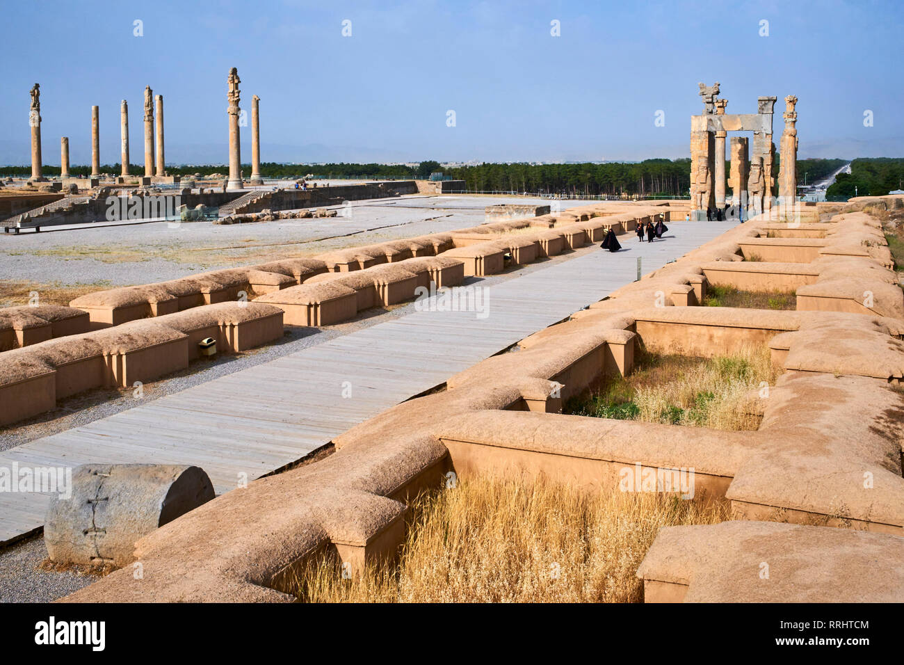 Site archéologique achéménide, Propylon, Porte de toutes les nations, Persépolis, Site du patrimoine mondial de l'UNESCO, la province du Fars, Iran, Moyen-Orient Banque D'Images