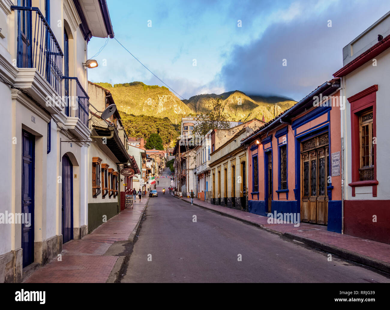 Rue de La Candelaria, Bogota, Capital District, Colombie, Amérique du Sud Banque D'Images