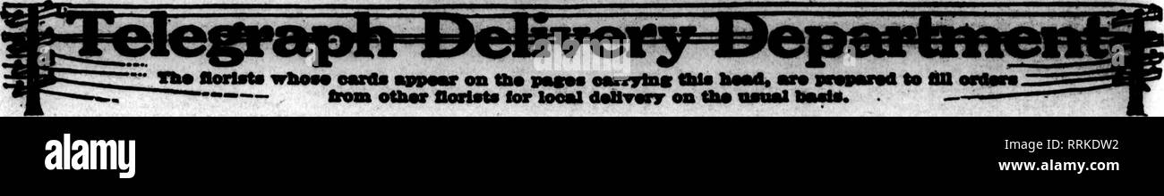. Les fleuristes [microforme] examen. La floriculture. Le Rorists^ 68 JONB Examen 10. 1919.. 19- LES FLEURISTES CO. PUBUSHING Soath SOS Dearborn St., Chicago ,r, .^X : :. ^^»^^' ™ 3 Insérez une carte de livraison de télégraphe occupyinff | A | pouce dans eacli Strllw iMue d'alM ont vot voulait. les fleuristes' Review pour une période d'un an à partir de la>ce jour, et jusqu'à la garde par l'autre partie, pour qui affree^ pa d au taux de j^^ cts.f° ^^^ weelc, factures, payables mensuellement. grève•m me d'avoine ? ci-dessus. Si vous voulez être représentés, signe, détachez et mall l'coapon.' Fred C.Weber Olive 4326-28 Street, ST. LOUIS, Banque D'Images