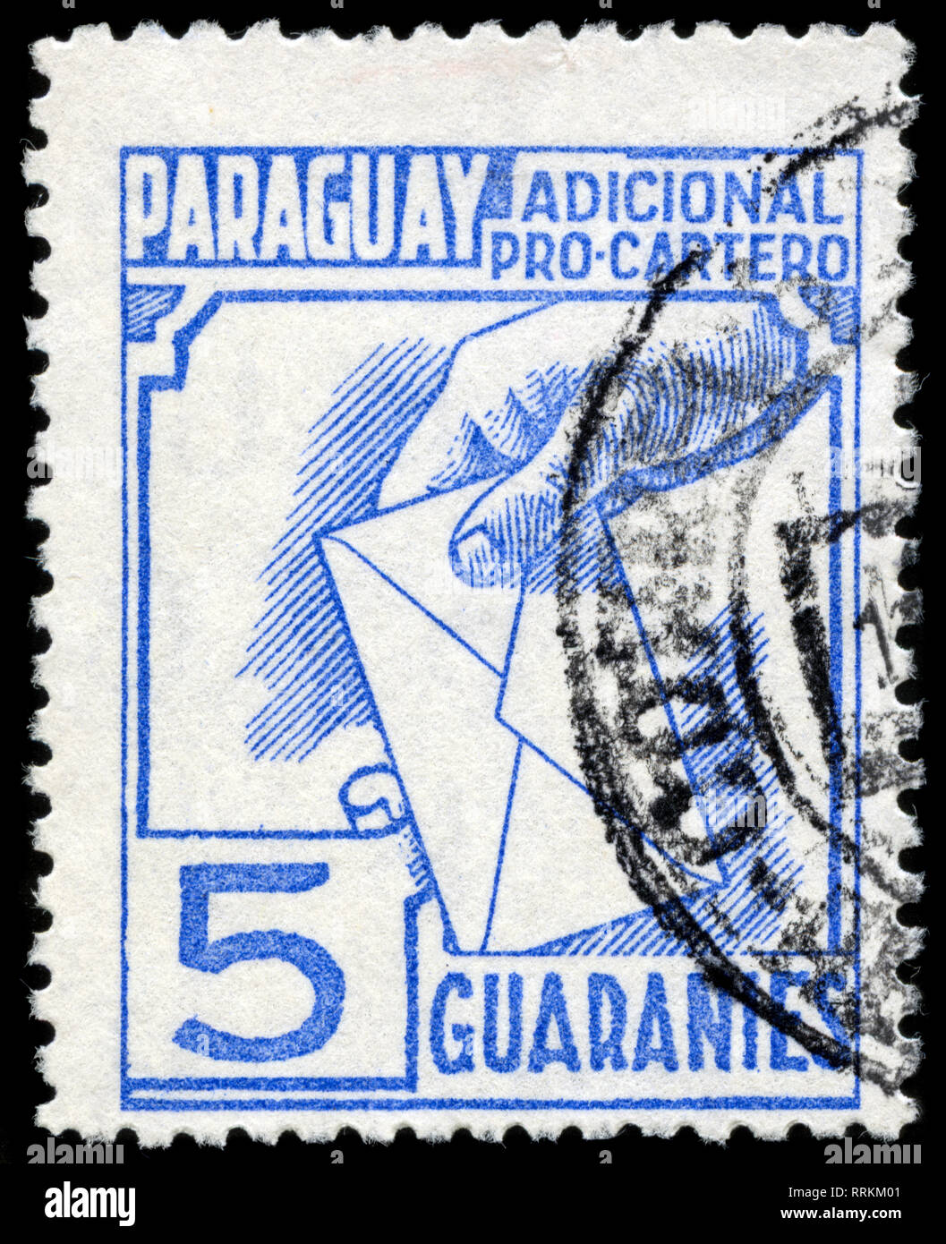 Timbre du Paraguay dans la surtaxe obligatoire série émise en 1984 Banque D'Images