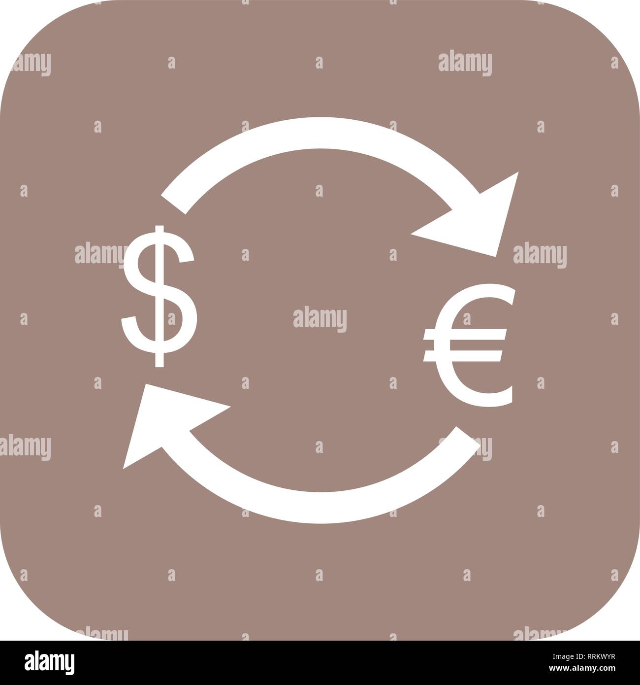 Change Euro Dollar avec icône vecteur vecteur icône de signe l'illustration de l'utilisation personnelle et commerciale... L'icône de la mode Look propre... Illustration de Vecteur