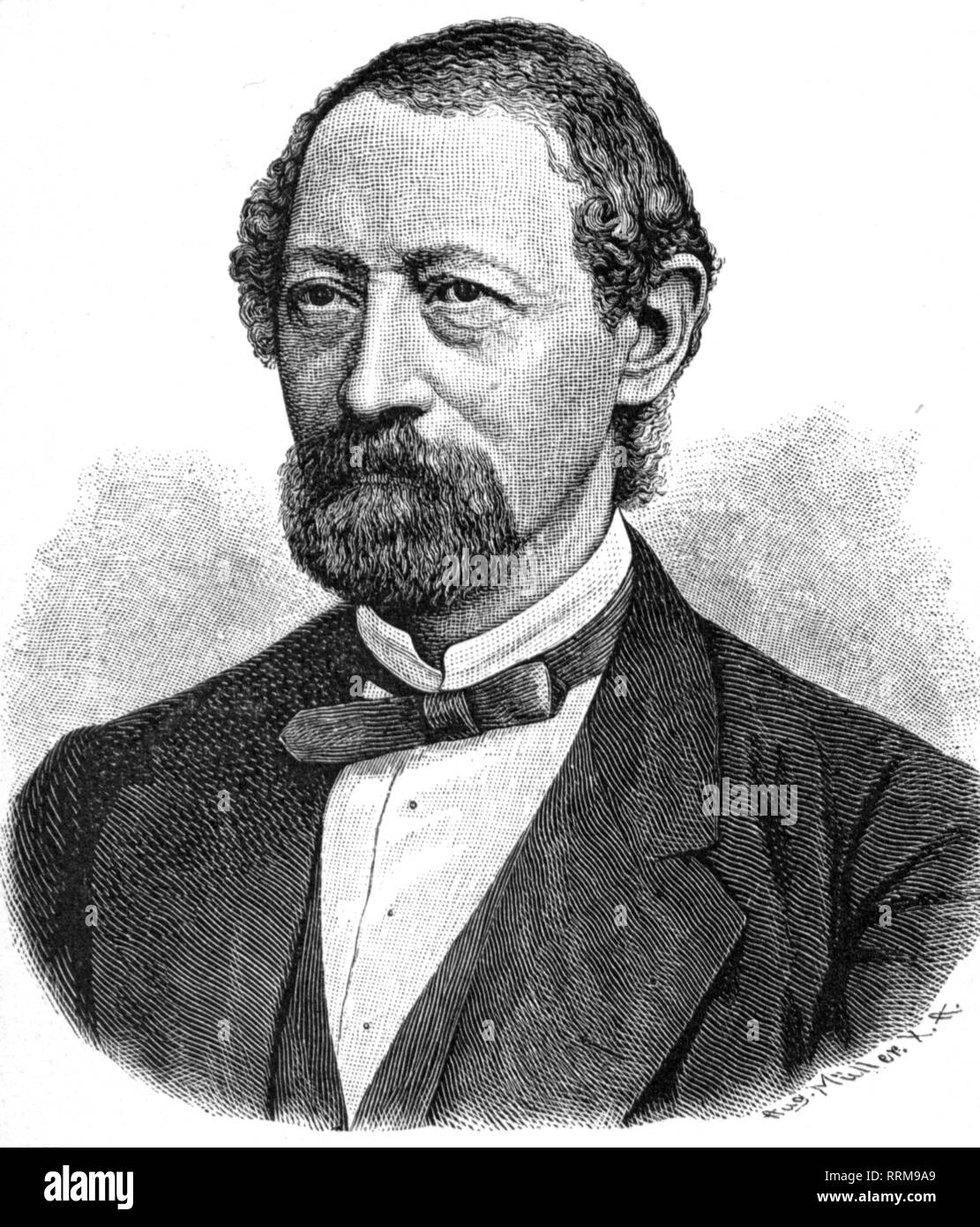 Heydebrand und der Lasa, Tassilo von, 17.10.1818 - 27.7.1899, maître d'échecs allemand, portrait, gravure sur bois, 19e siècle, Additional-Rights Clearance-Info-Not-Available- Banque D'Images