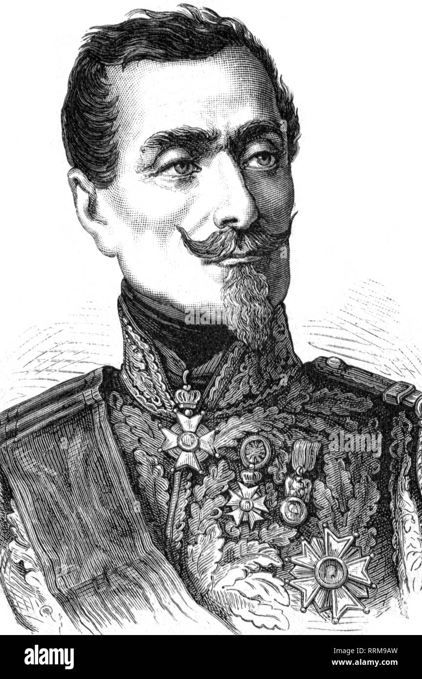 Saint-Arnaud, Armand de, 20.8.1796 - 29.7.1854, général français, ministre de la guerre 26.10.1851 - 11.3.1854, commandant en chef des forces alliées sur la Crimée 1854, portrait, gravure sur bois, 19e siècle, Additional-Rights Clearance-Info-Not-Available- Banque D'Images
