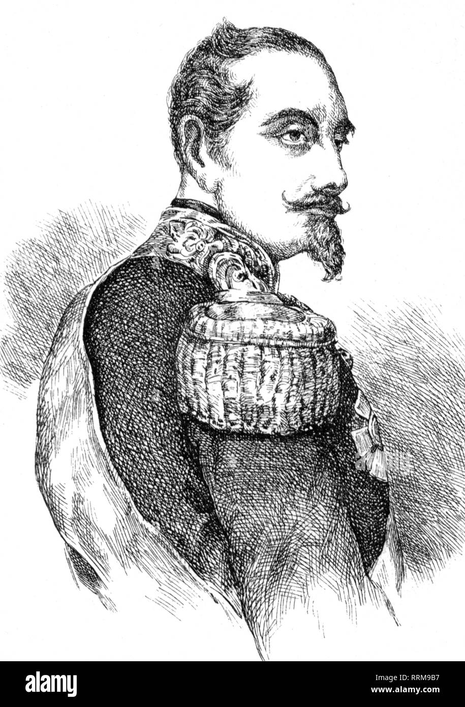Saint-Arnaud, Armand de, 20.8.1796 - 29.7.1854, général français, ministre de la guerre 26.10.1851 - 11.3.1854, commandant en chef des forces alliées sur la Crimée 1854, portrait, gravure sur bois, 19e siècle, Additional-Rights Clearance-Info-Not-Available- Banque D'Images