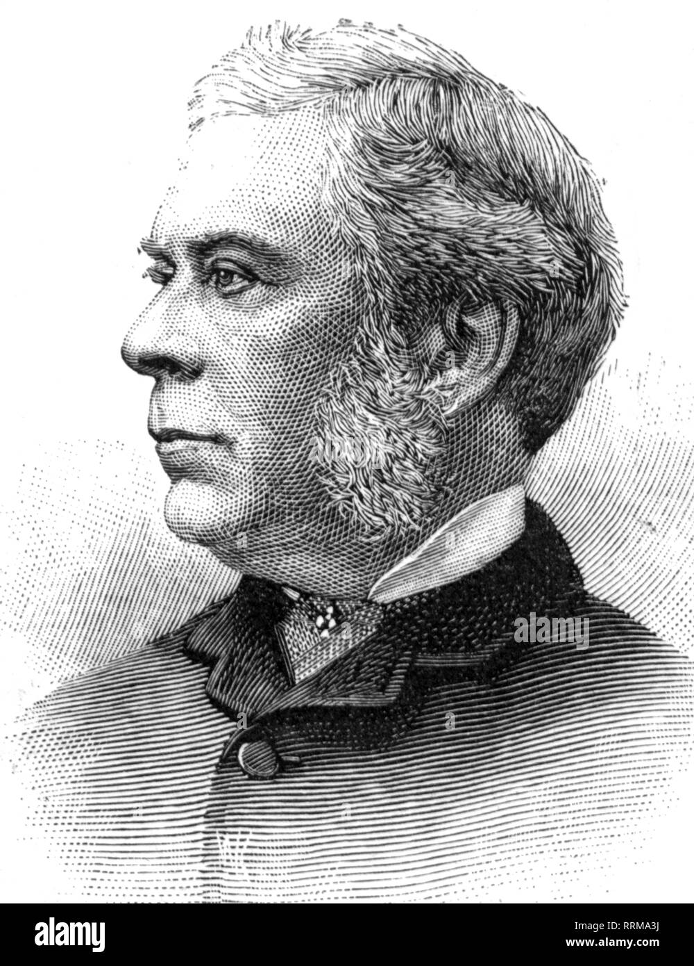 Kennedy, John Stewart, 4.1.1830 - 30.10.1909, philanthrope et homme d'affaires américains, portrait, gravure sur bois, fin du xixe siècle, Additional-Rights Clearance-Info-Not-Available- Banque D'Images
