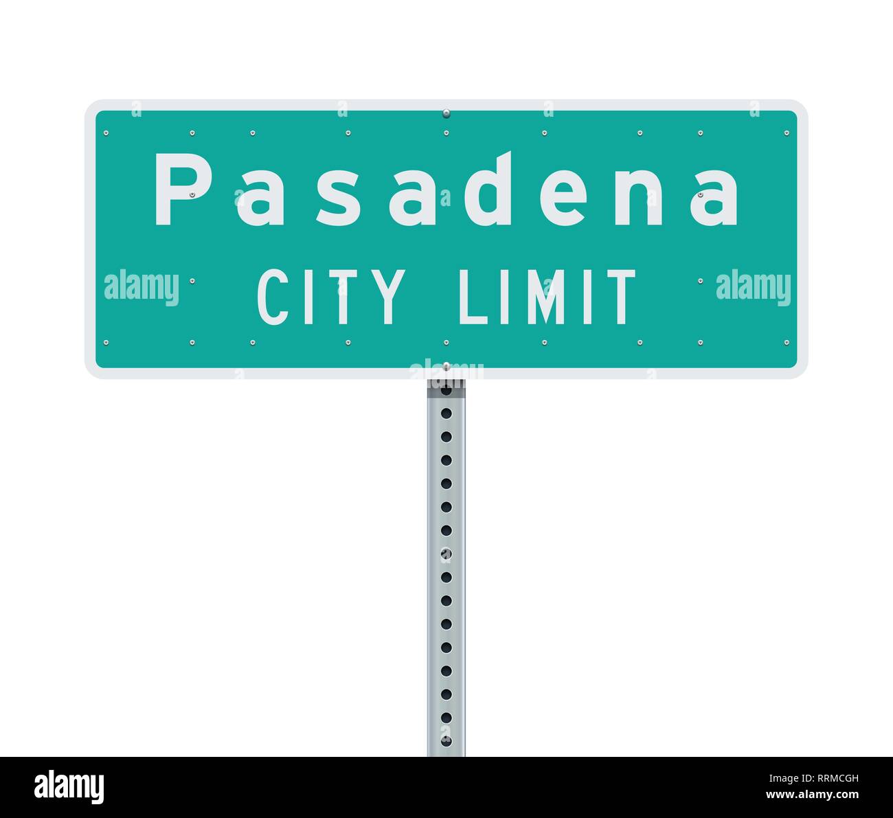 Vector illustration de la limite de la Ville de Pasadena panneau vert Illustration de Vecteur