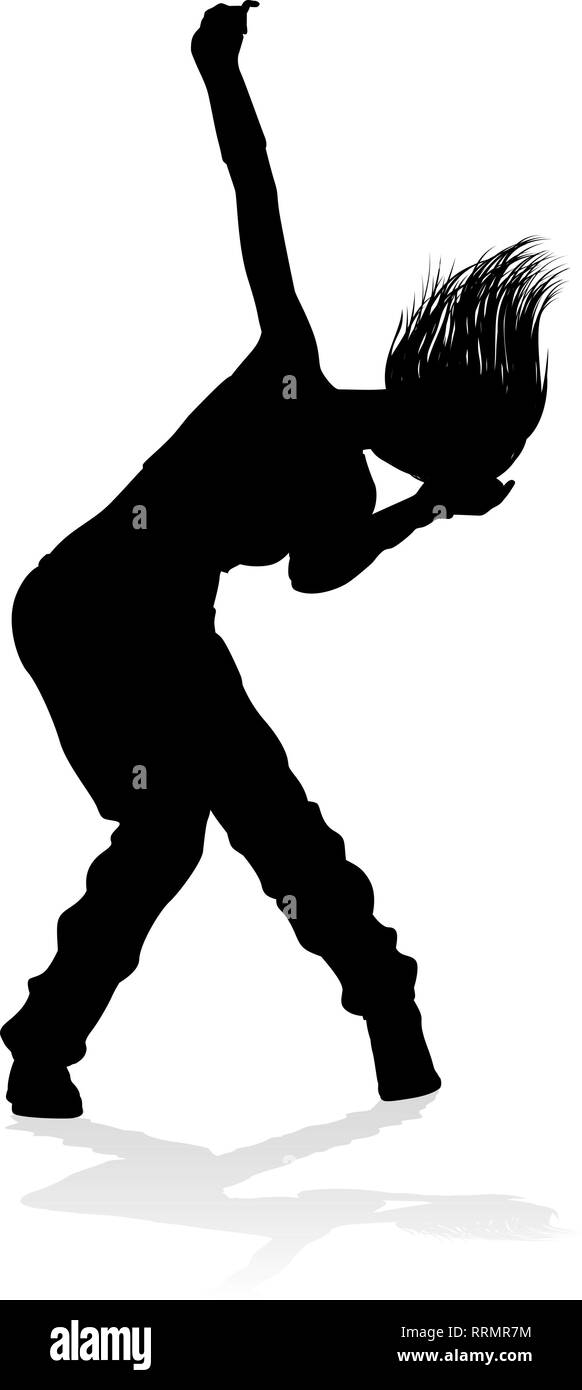 Street Dance Dancer Silhouette Illustration de Vecteur