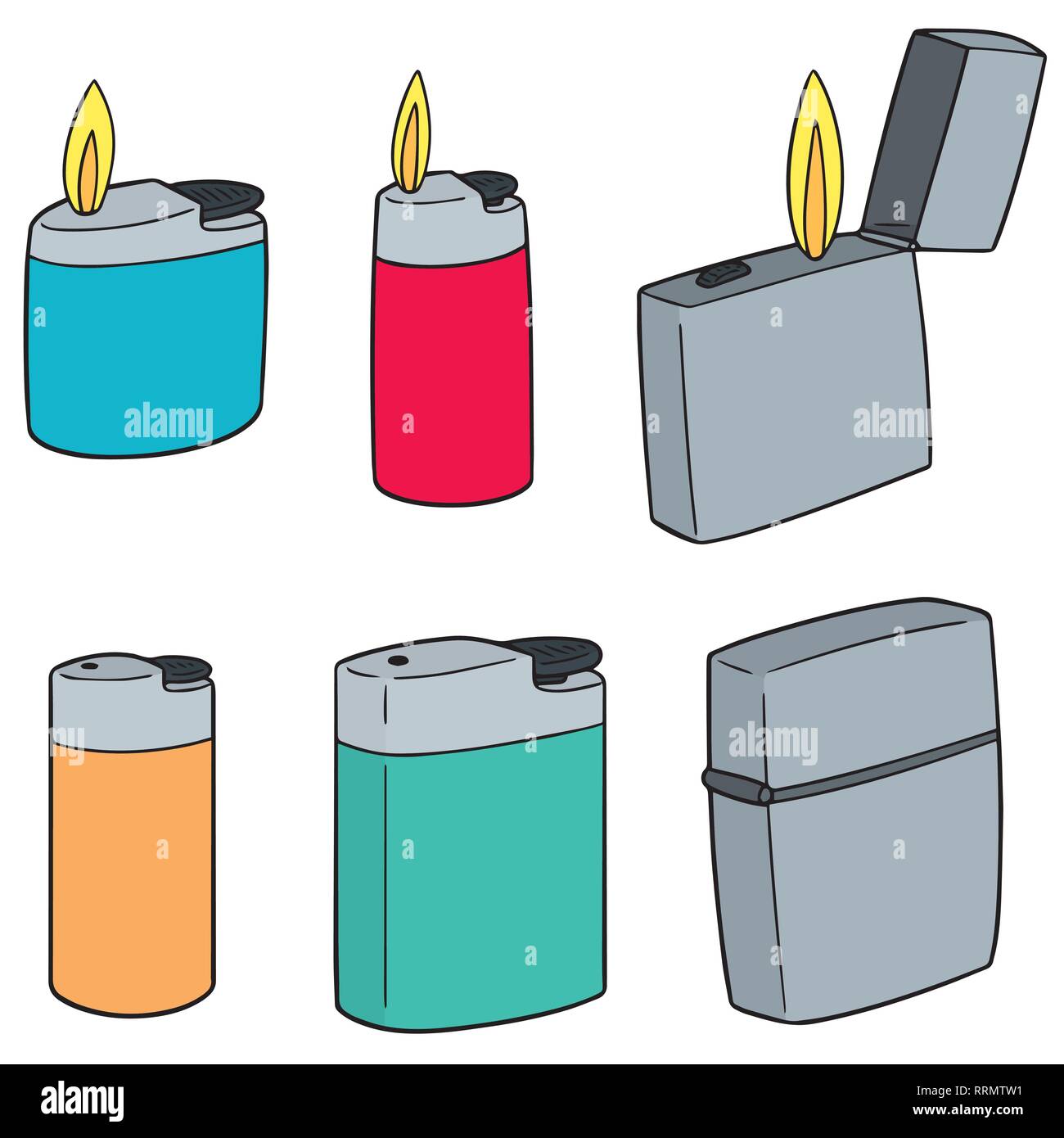 Vector set de briquet Illustration de Vecteur