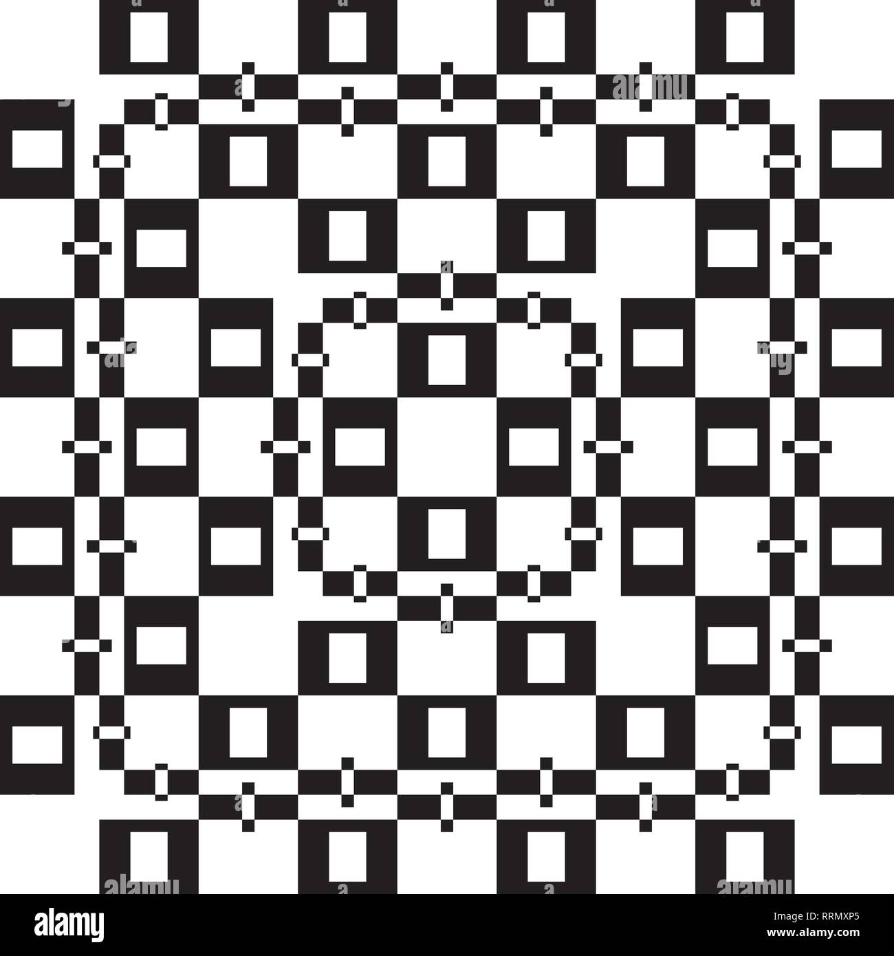 Rectangle Rectangle de clôture abstract pattern forme noir sur fond transparent Illustration de Vecteur