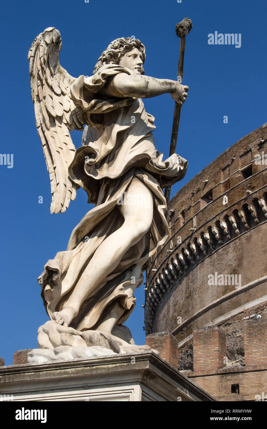 Castel Sant'Angelo à Rome sépulcre pour l'empereur Hadrien et sa famille Banque D'Images
