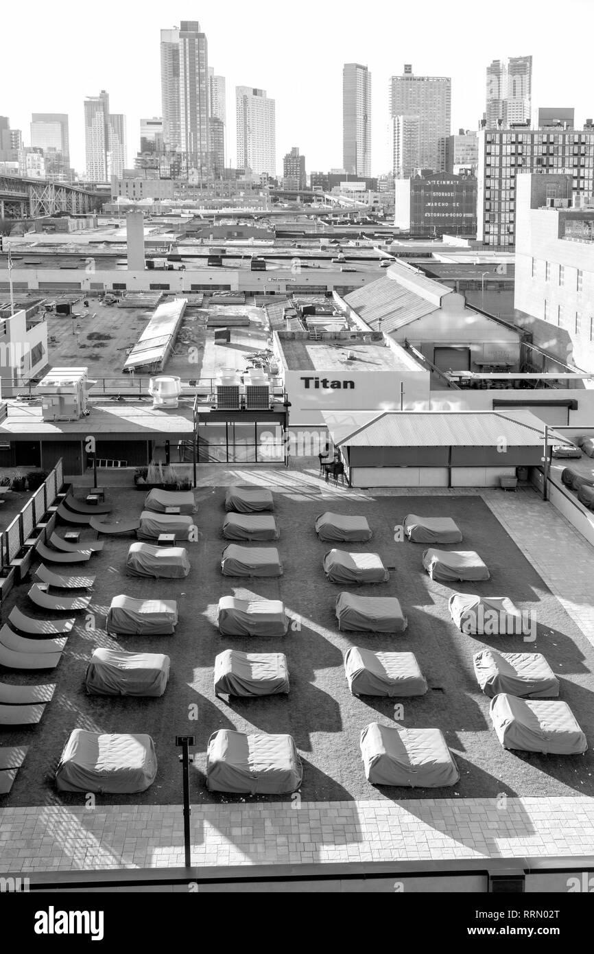 USA, Amérique latine, Amérique du Nord, New York, Queens, Long Island City, la Cour Revel Hotel Banque D'Images