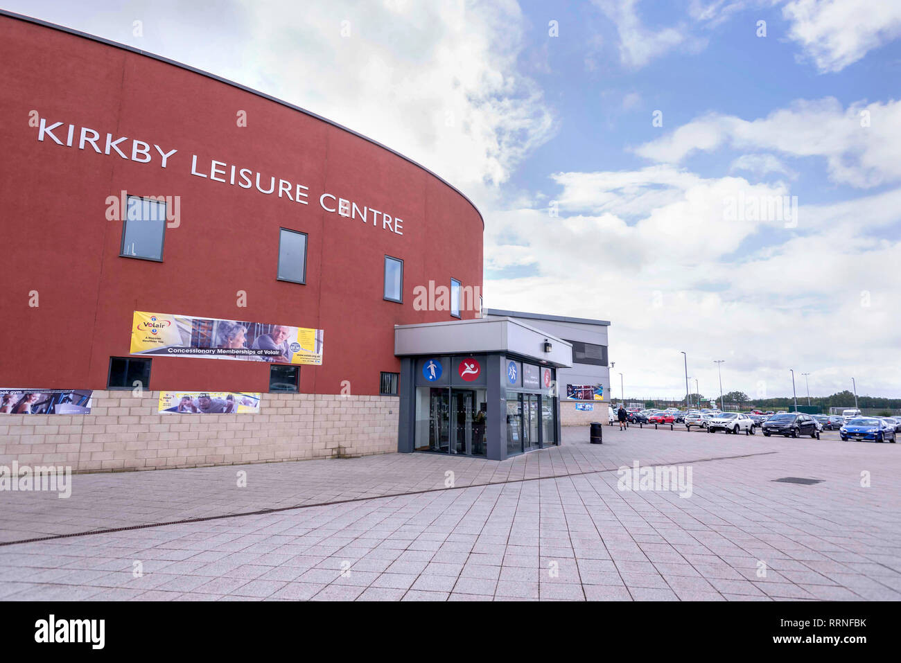 Kirkby centre de sports et de loisirs l'ouverture de nouvelles installations de football.B-6637 Conseil. Banque D'Images